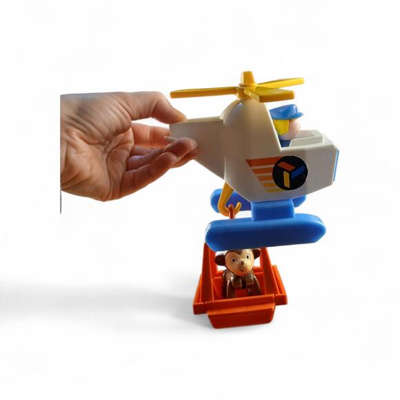 Fisher-Price Vintage Aviation Lot / Hélicos & Avions 1978-1998 + 5 Figures - Picture 2 of 6